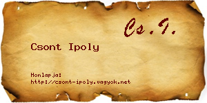 Csont Ipoly névjegykártya